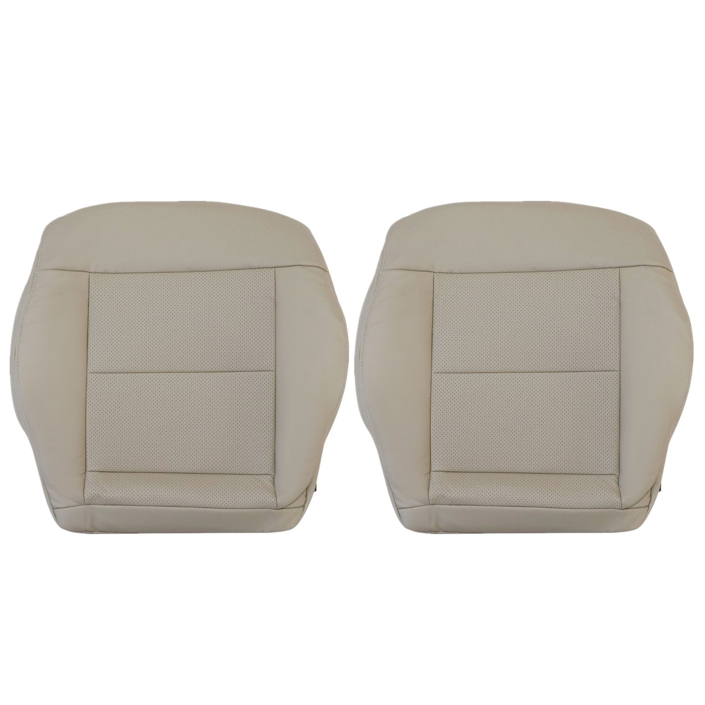 For 2010-2016 Mercedes Benz E200 E250 E300 E350 Driver & Passenger Bottom & Top PERFORATED Leather Seat Cover Tan