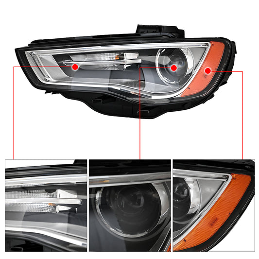 8V0941043B Fits for 2015-2016 Audi A3 S3 HID/Xenon Headlight Left Driver Side