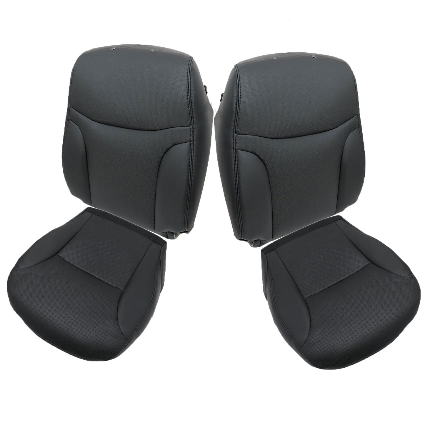 For 2002-2006 Lexus ES300 ES330 Front Driver & Passenger Bottom & Top Leather Seat Cover Black