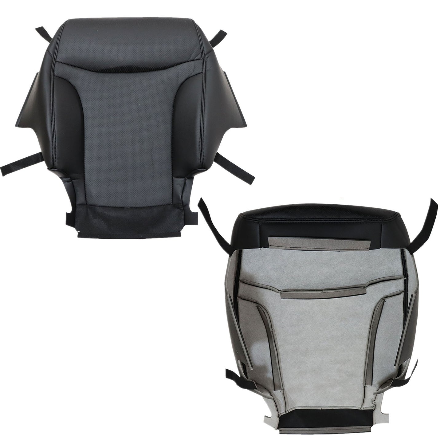 For 2002-2006 Lexus ES300 ES330 Front Driver & Passenger Bottom & Top Leather Seat Cover Black