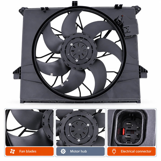 Radiator Cooling Fan Assembly For 2006-2012 Mercedes-Benz R320 R350 ML350 ML450