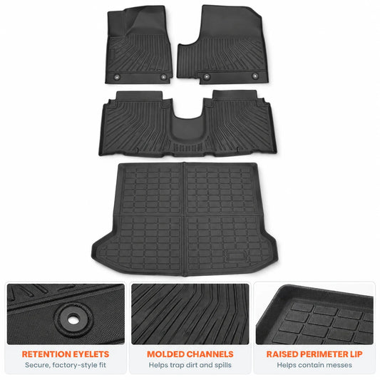 TPE 3D Floor Mats & Trunk Cargo Liners For 2022-2024 Hyundai Ioniq 5