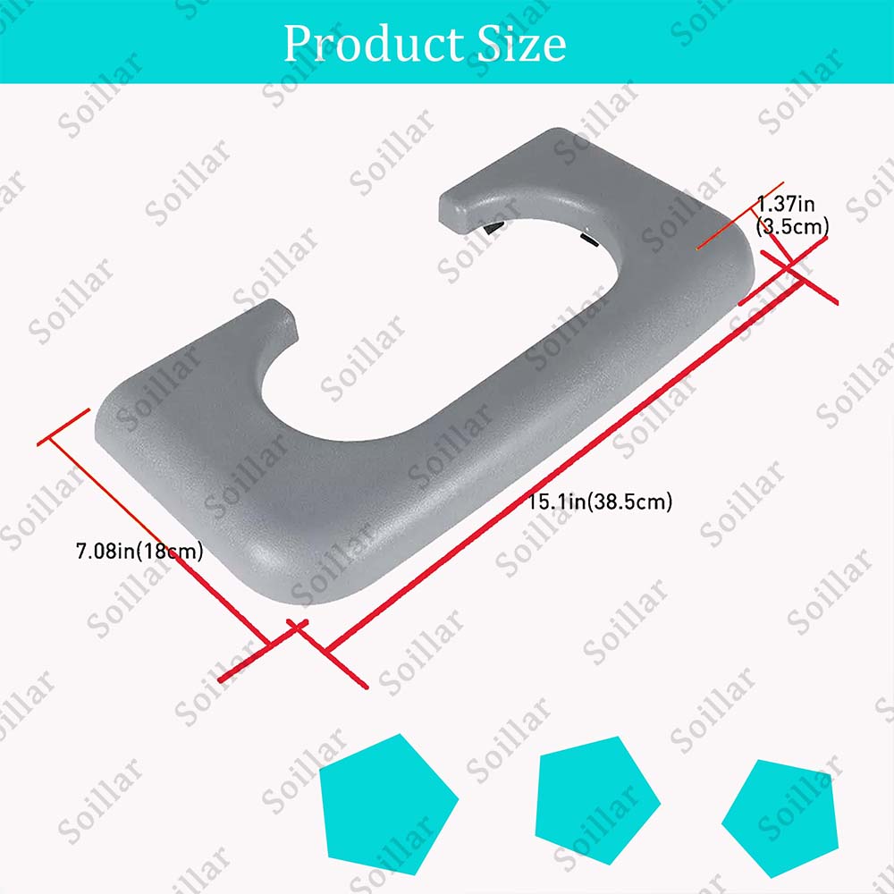 For Ford F250 350 99-10 Center Console Cup Holder Replaces Pad Light Flint Grey