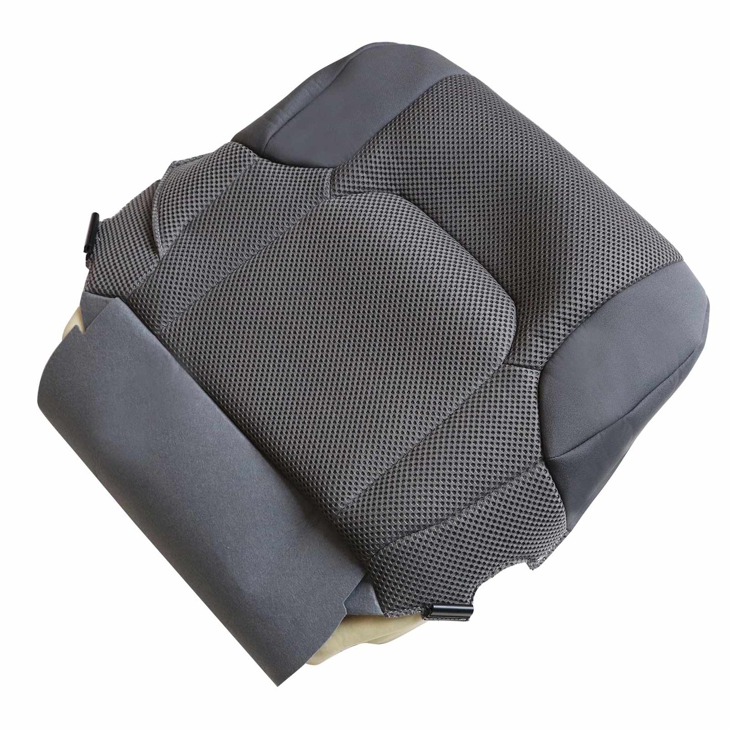 For 2005-2019 Nissan Frontier Front Driver & Passenger Bottom & Top Cloth Seat Cover Gray