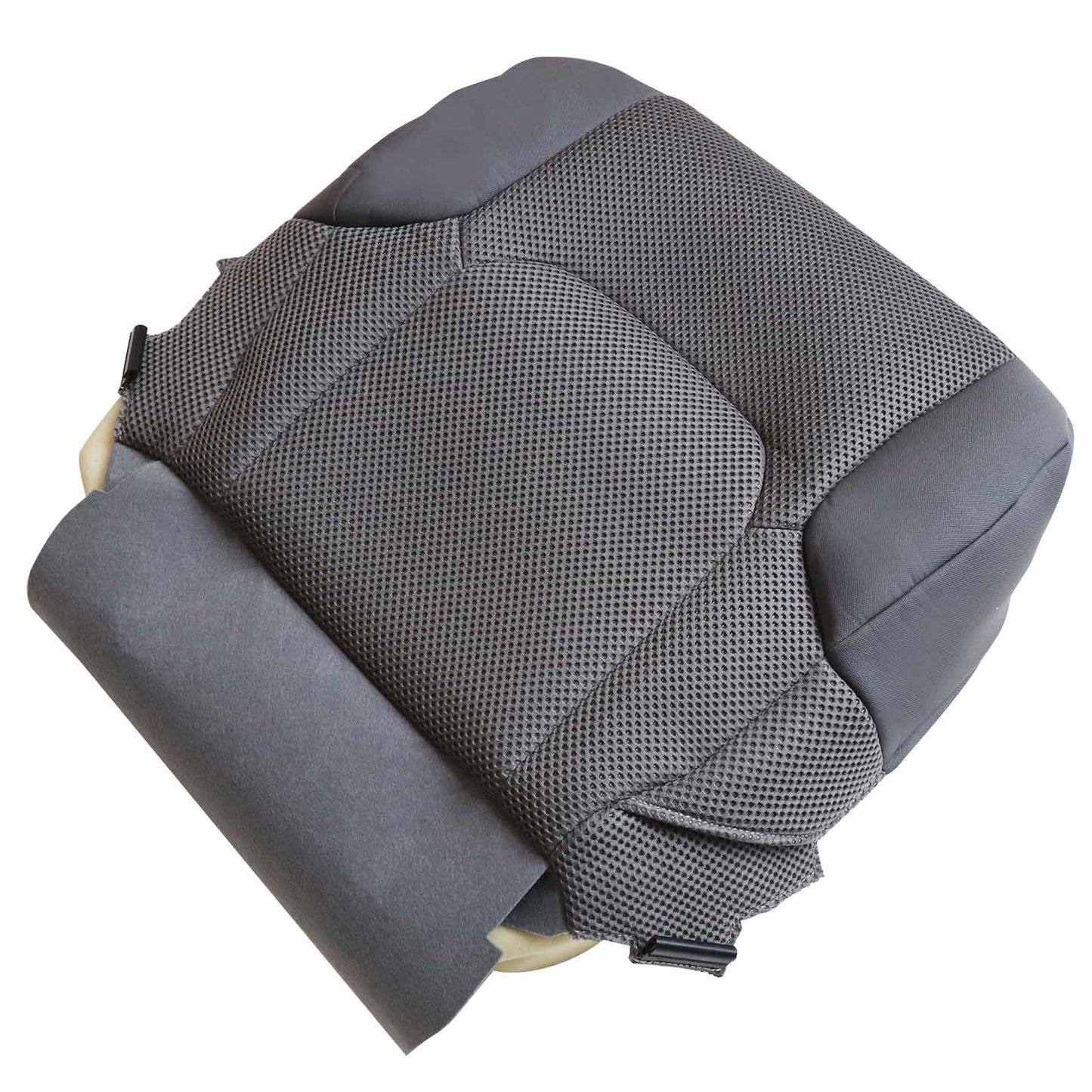 For 2005-2019 Nissan Frontier Front Driver & Passenger Bottom & Top Cloth Seat Cover Gray