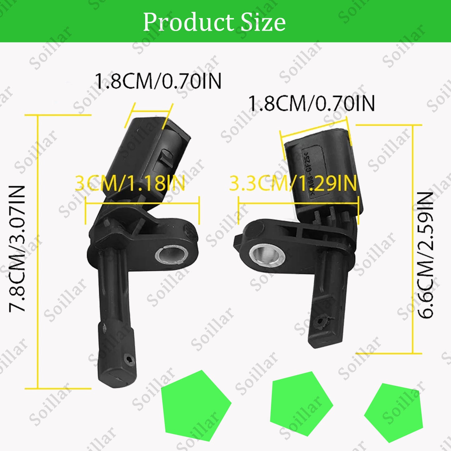 4 ABS Wheel Speed Sensor Front Rear Left & Right Fits for Audi & Volkswagen Set