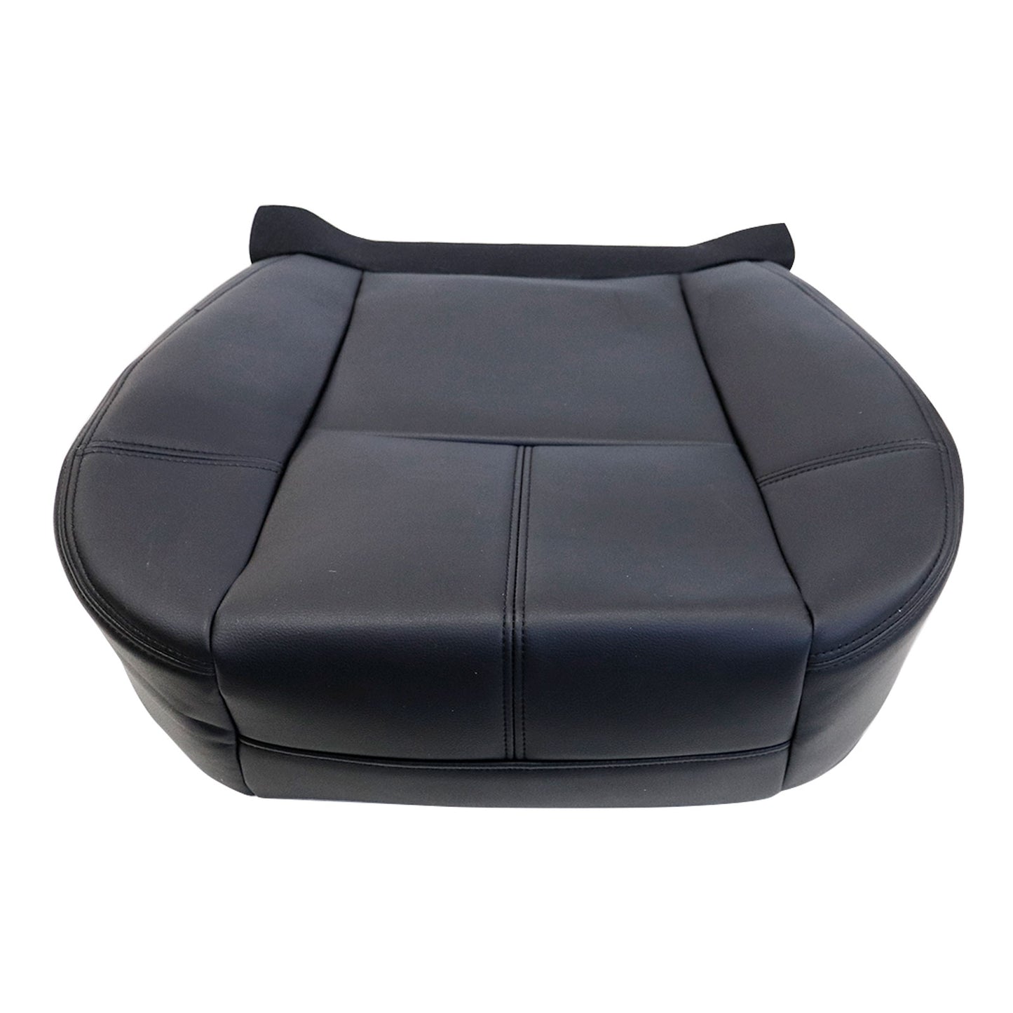 For 2007-2014 Chevy Silverado GMC Sierra Front Driver & Passenger Bottom & Top Leather Seat Cover Black