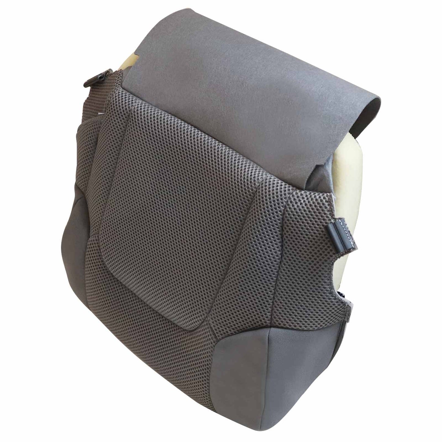 For 2005-2019 Nissan Frontier Front Driver & Passenger Bottom & Top Cloth Seat Cover Gray