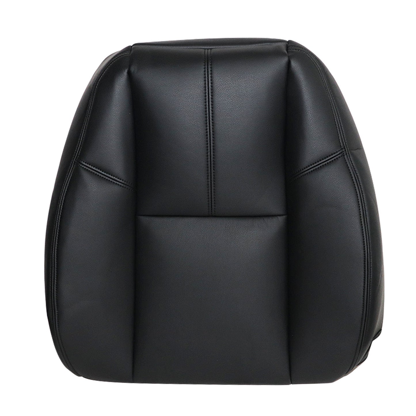 For 2007-2014 Chevy Silverado GMC Sierra Front Driver & Passenger Bottom & Top Leather Seat Cover Black