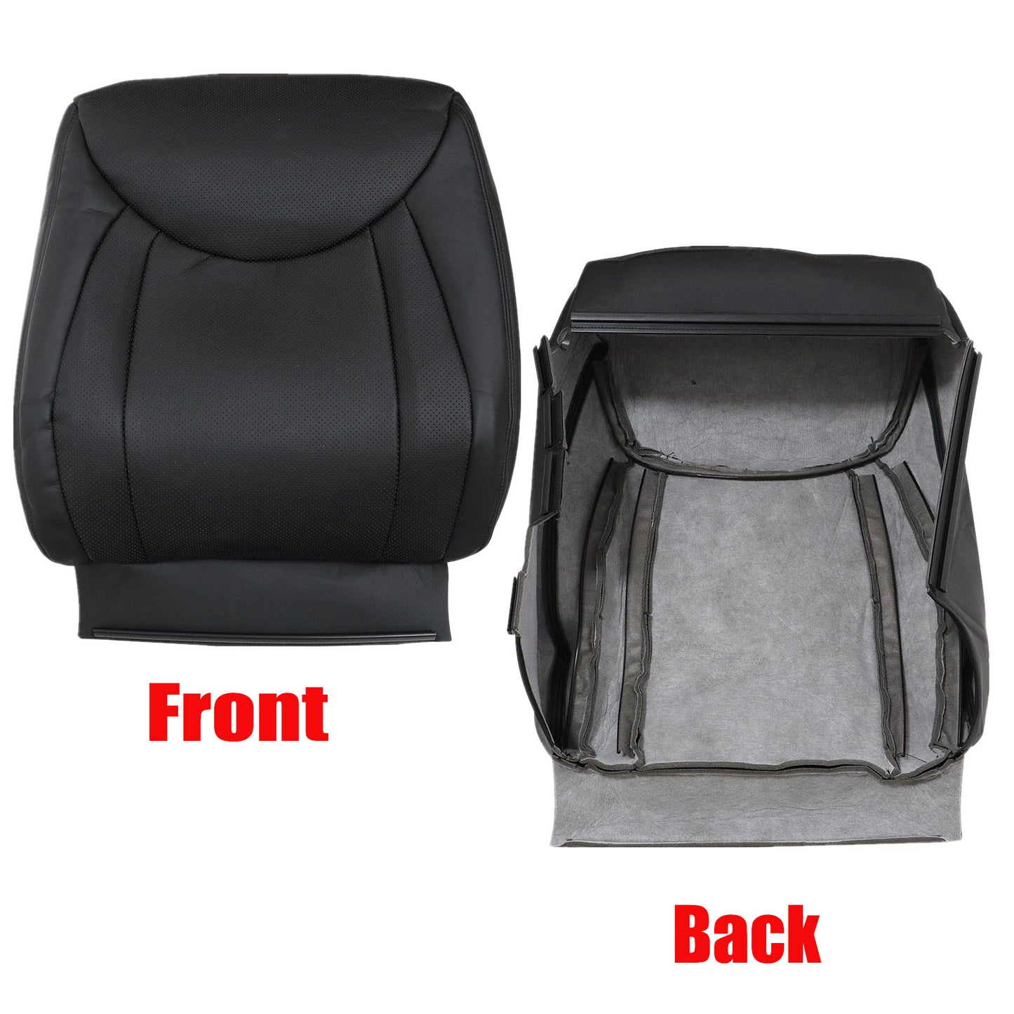 For 2001-2006 Lexus LS430 Front Driver & Passenger Bottom & Top Leather Seat Cover Black