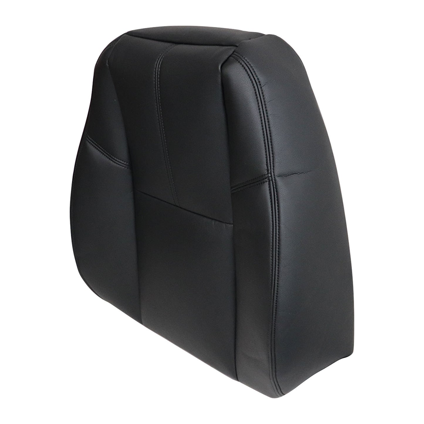 For 2007-2014 Chevy Silverado GMC Sierra Front Driver & Passenger Bottom & Top Leather Seat Cover Black