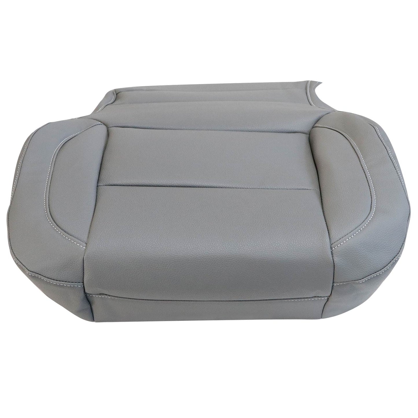 For 2014-2019 Chevy Silverado Front Driver & Passenger Bottom Leather Seat Cover Dark Ash Gray