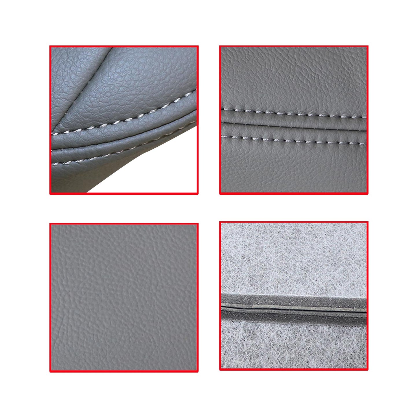 For 1996-2002 Toyota 4Runner Driver & Passenger Bottom Leather Seat Cover Gray