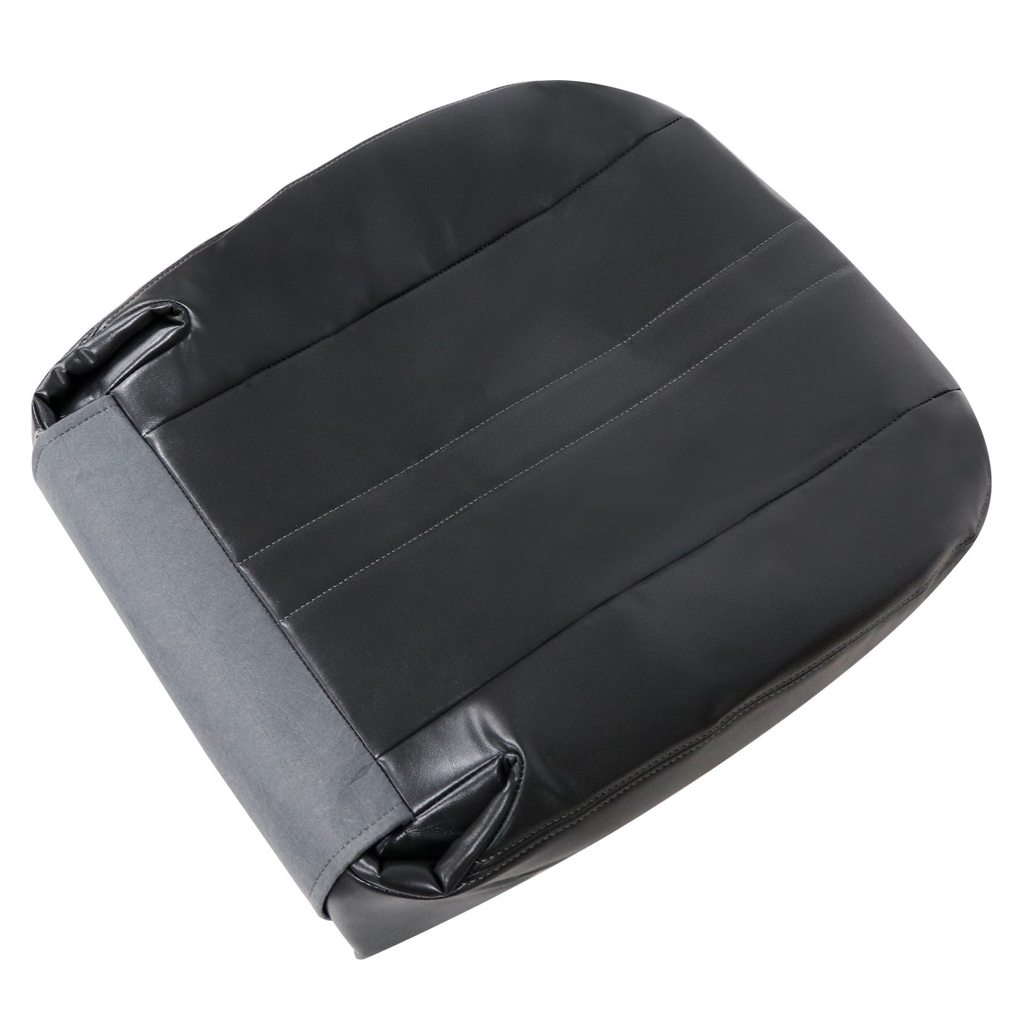 For 2003-2014 Chevy Express & GMC Savana 1500 Front Driver & Passenger Bottom & Top Leather Seat Cover Dark Gray