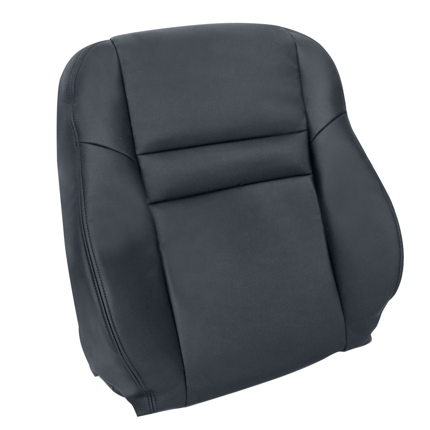 5PCS For 2003-2007 Honda Accord 4-Door Front Driver & Passenger Bottom & Top Leather Seat Cover Black