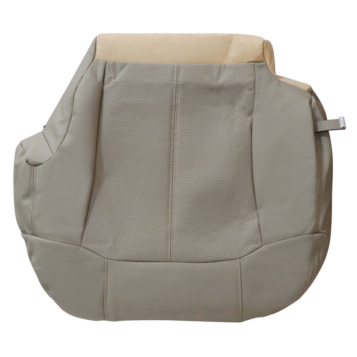 For 2002 Cadillac Escalade Front Driver & Passenger Bottom Perforated Leather Seat Cover Tan
