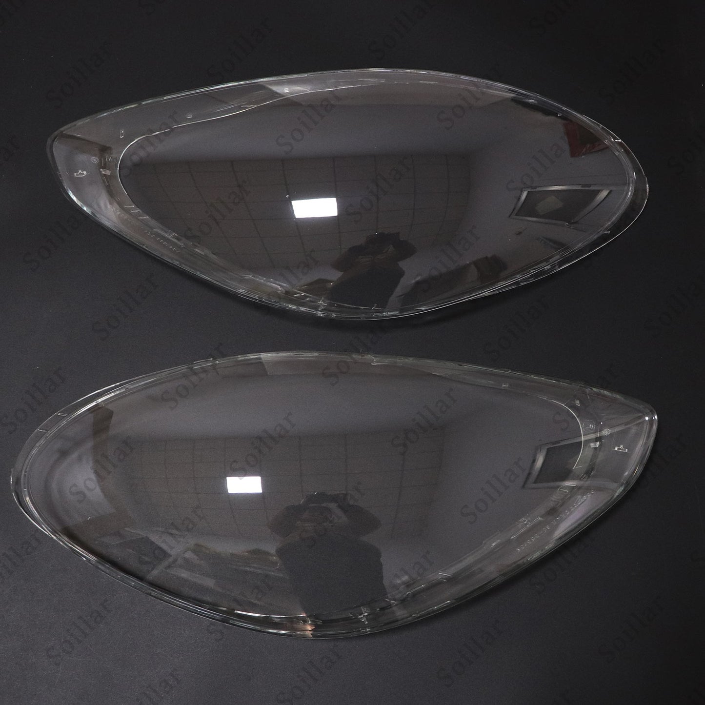 Pair Front Headlight Lens Clear Cover + Glue For Porsche Panamera 2017-2020