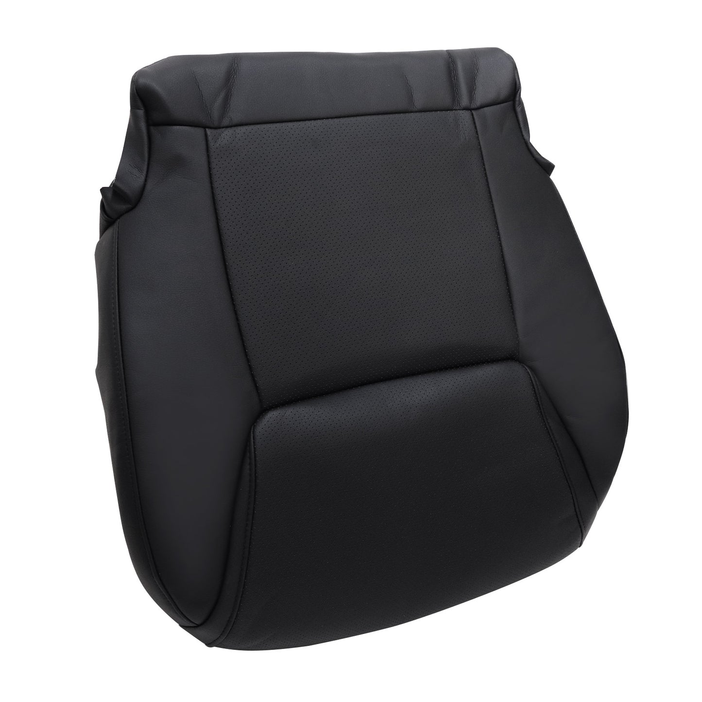 For 2008-2015 Lexus LX570 Driver & Passenger Side Bottom Perforated Leather Seat Cover Black