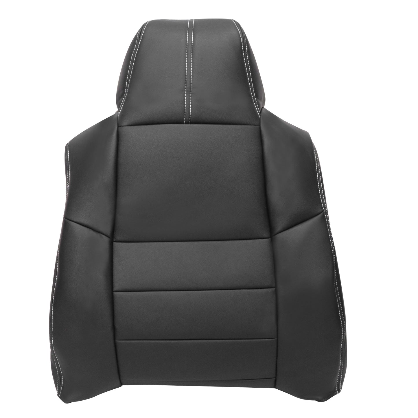 For 2008-2010 Ford F250 F350 Super Duty Lariat XL Driver & Passenger Bottom & Top Leather Seat Cover Black