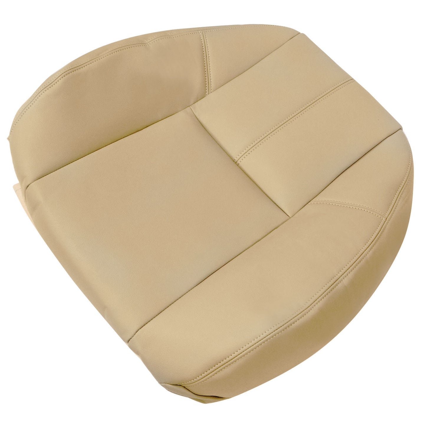 For 2007-2014 Chevy Silverado GMC Sierra Front Driver & Passenger Bottom & Top Leather Seat Cover Tan