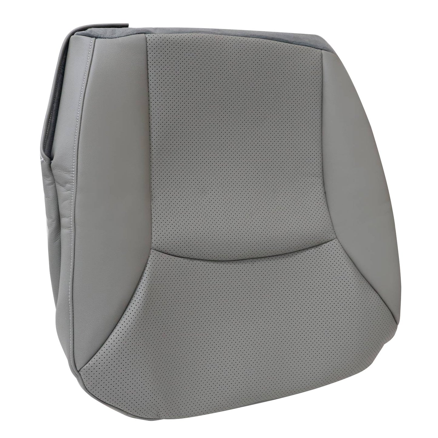 2002-2008 For Ford E150 E250 E350 Van Driver Bottom Perforated Leather Seat Cover Gray