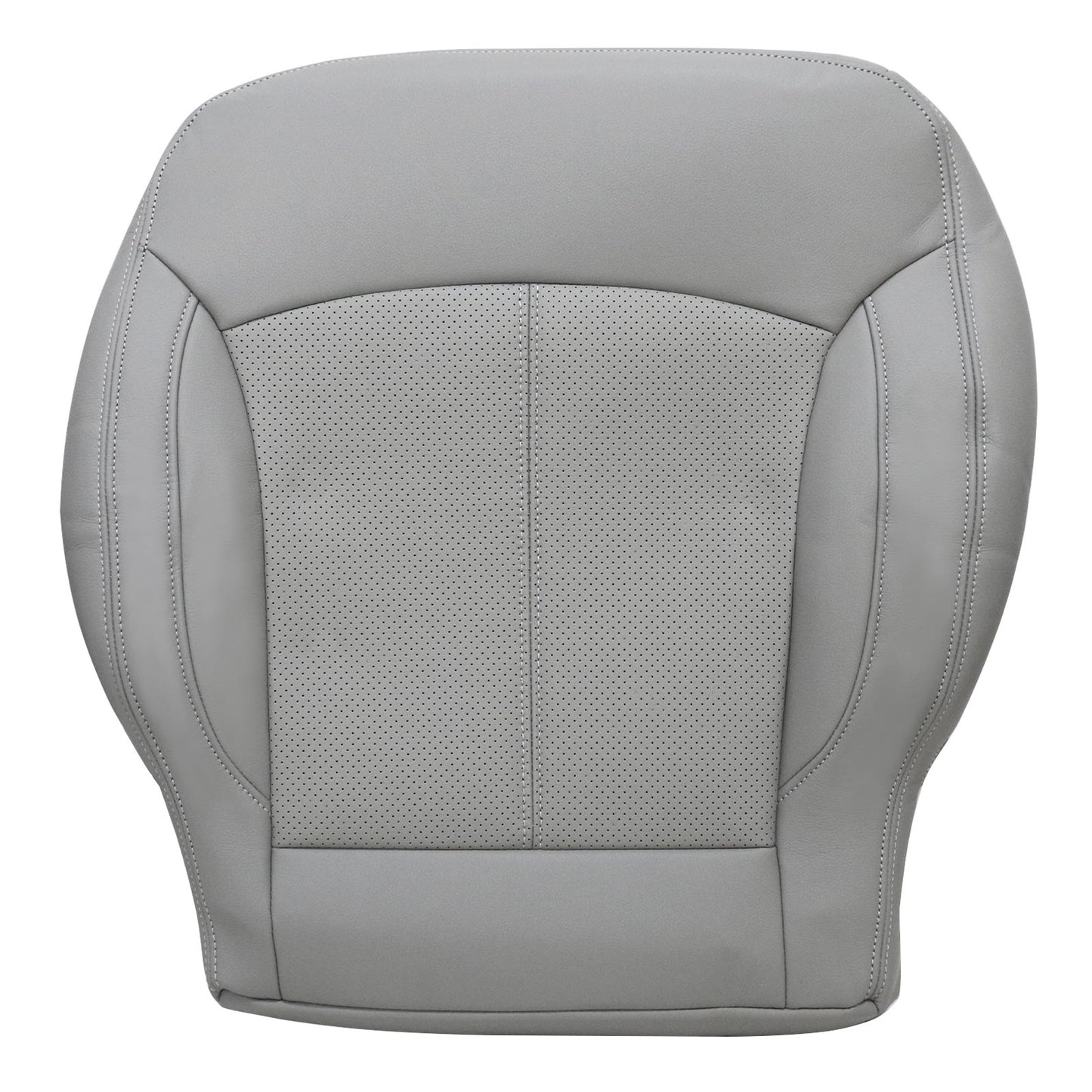 For 2010-2013 Buick LaCrosse Front Driver & Passenger Bottom & Top Leather Seat Cover Titanium Gray