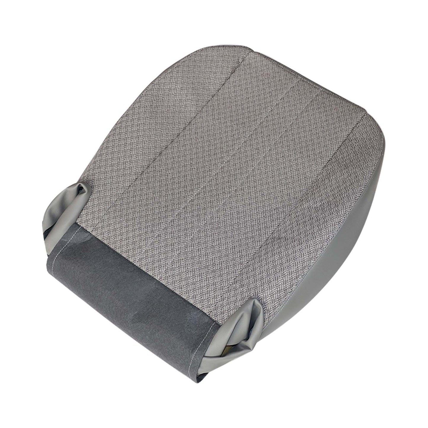 For 2003-2014 Chevy Express & GMC Savana 1500 Front Driver & Passenger Bottom & Top Cloth Seat Cover Gray
