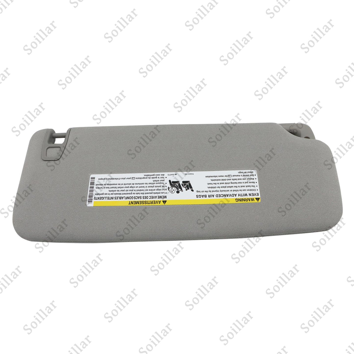1X For Cadillac Chevrolet GMC 2015-19 Gray Left Driver Side Sun Visor W/ Light