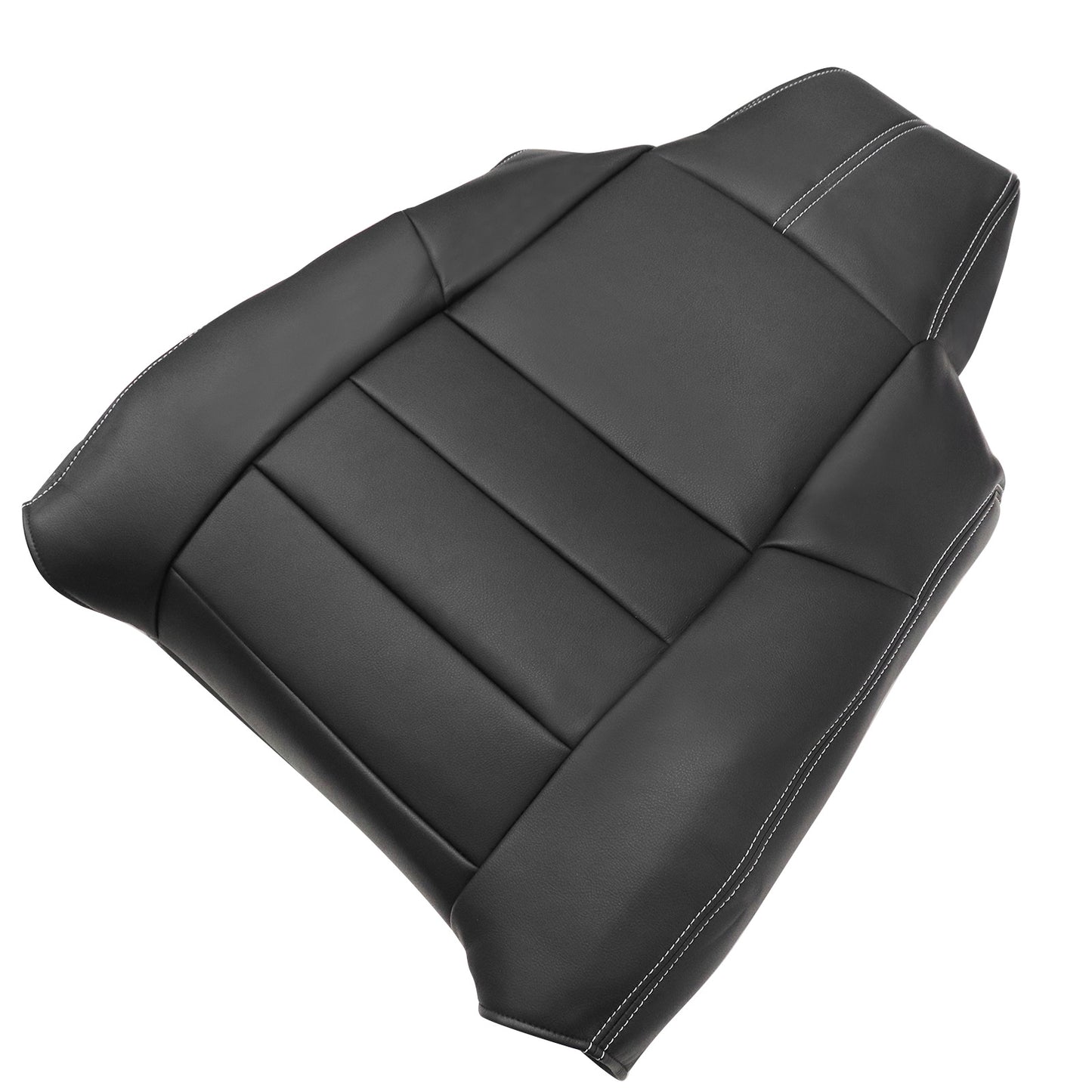 For 2008-2010 Ford F250 F350 Super Duty Lariat XL Driver & Passenger Bottom & Top Leather Seat Cover Black