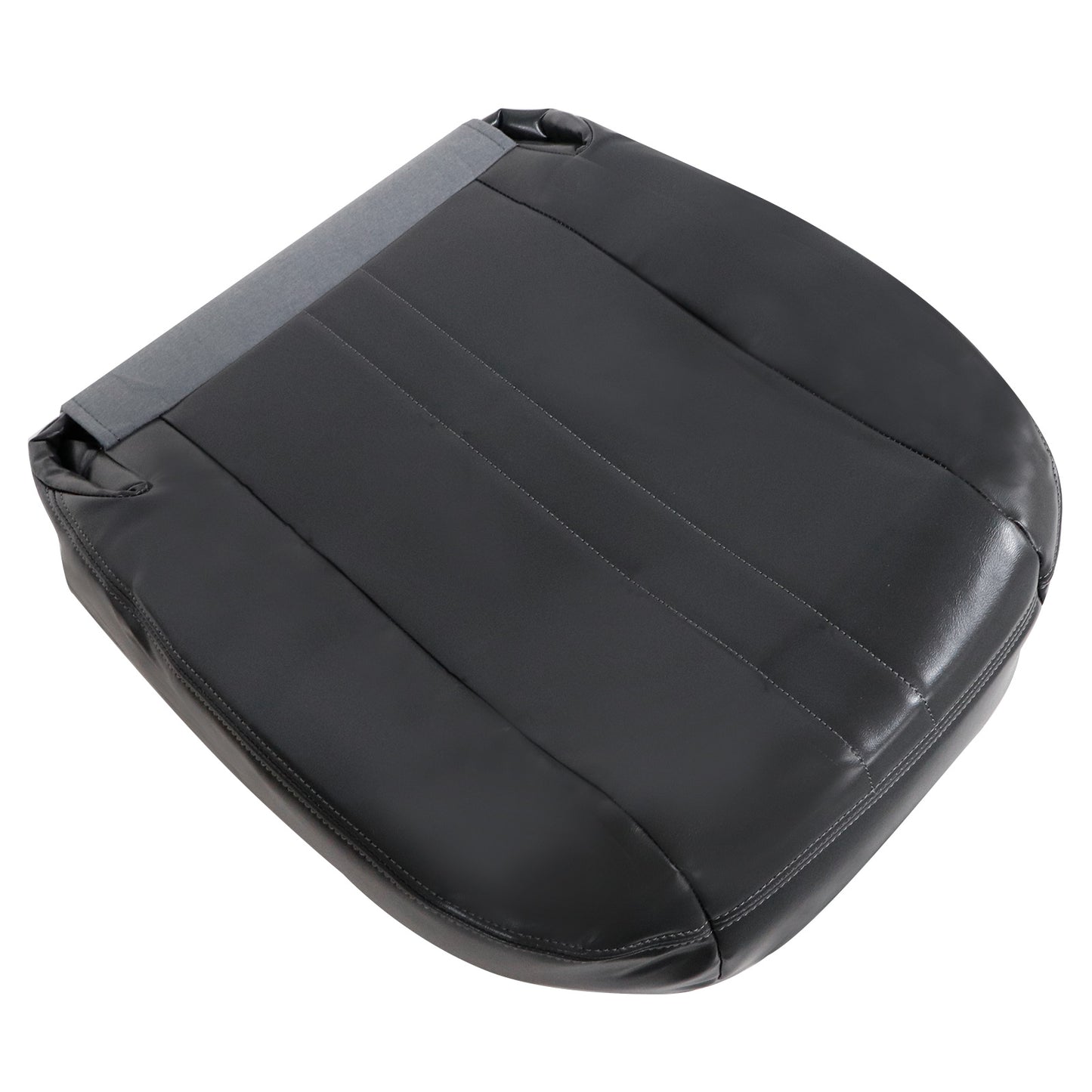 For 2003-2014 Chevy Express & GMC Savana 1500 Front Driver & Passenger Bottom & Top Leather Seat Cover Dark Gray