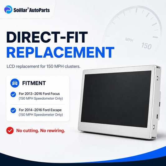 13-16 Ford Focus LCD Display Color Screen Feature Images- Direct Fit OEM Replacement