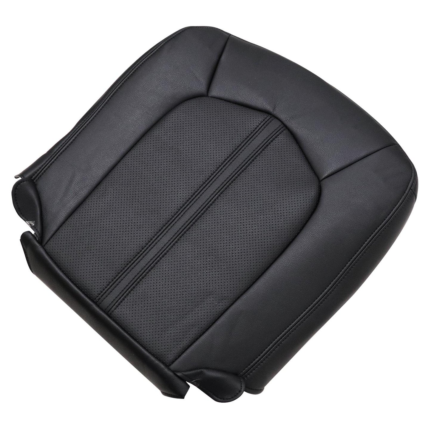For 2008-2013 Cadillac CTS Front Driver & Passenger Bottom & Top Leather Seat Cover Black