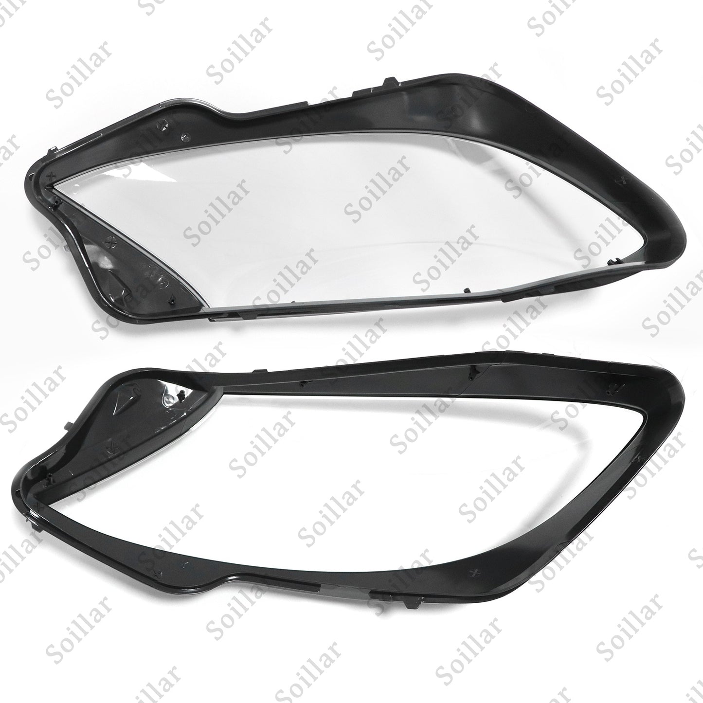 For Mercedes-Benz W222 S-Class 2014-17 Pair Lampshade Headlight Lens Lamp Cover