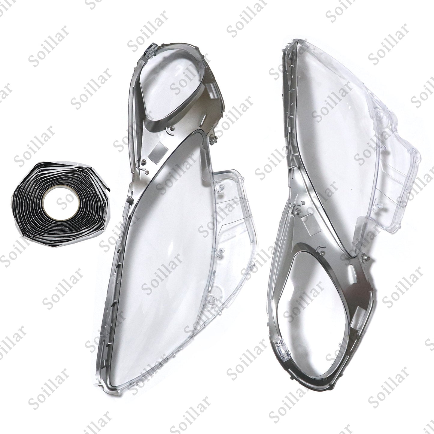 Pair Headlight Lens Cover Shell Clear Glass Fit For Lexus GS300 350 450h 2004-11