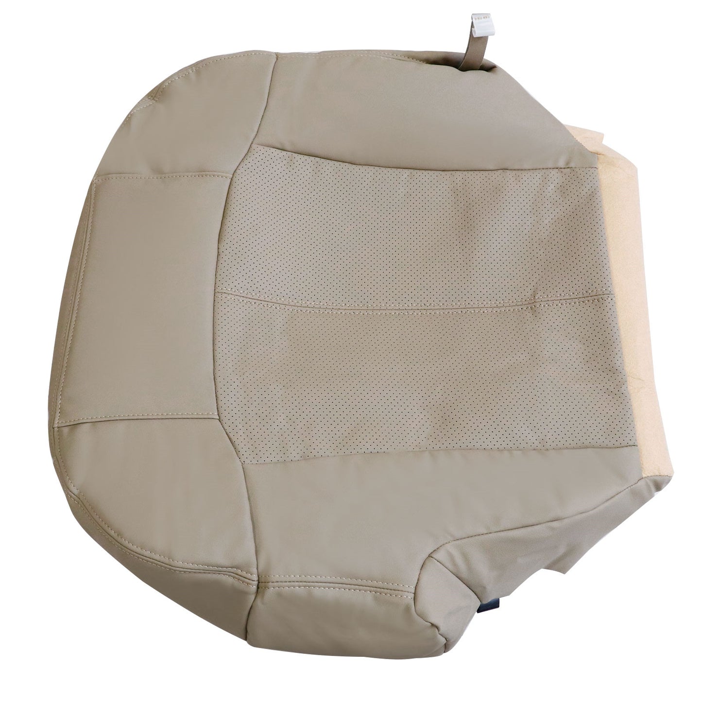 For 2002 Cadillac Escalade Front Driver & Passenger Bottom Perforated Leather Seat Cover Tan