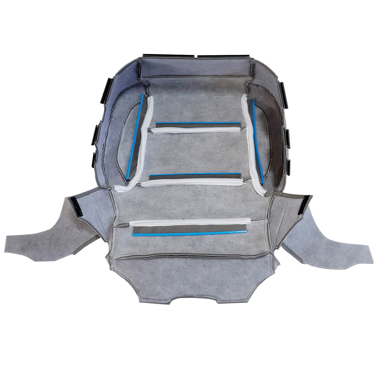 For 2014-2019 Chevy Silverado Front Driver & Passenger Bottom Leather Seat Cover Dark Ash Gray