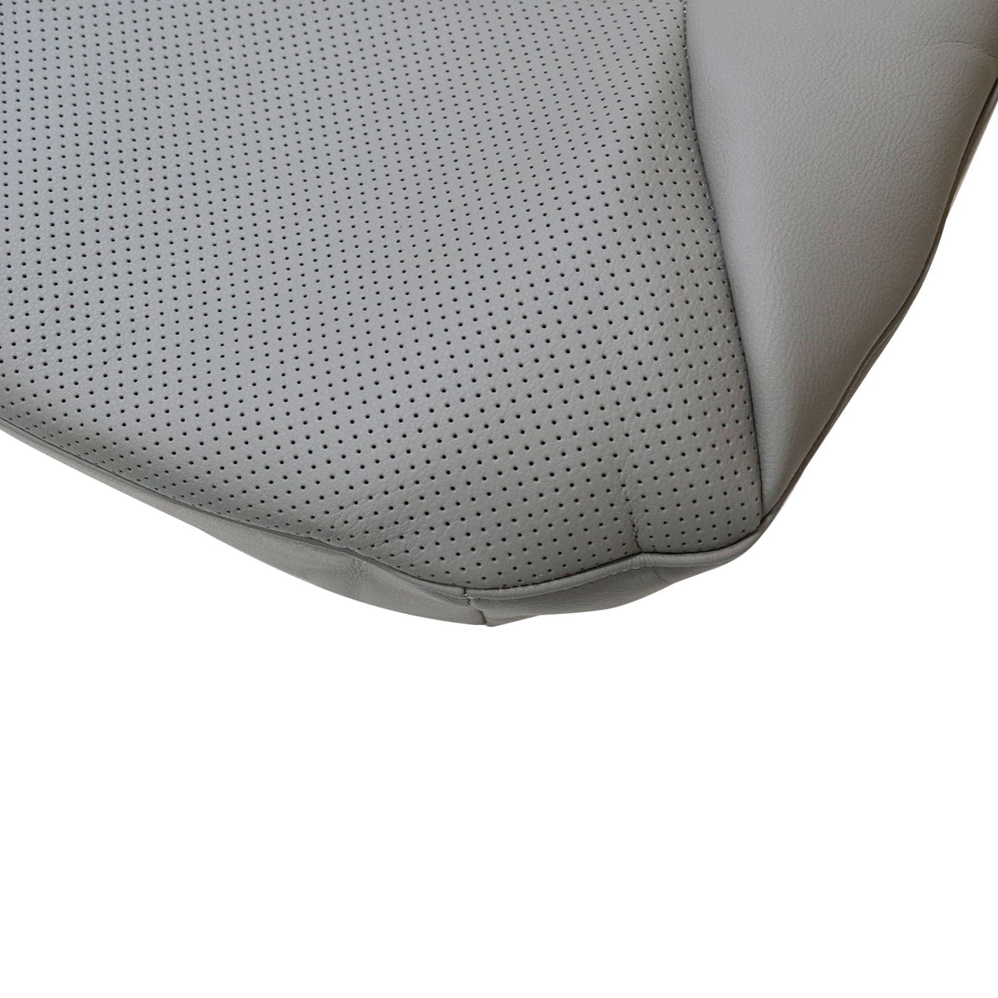 2002-2008 For Ford E150 E250 E350 Van Driver & Passenger Bottom Perforated Leather Seat Cover Gray