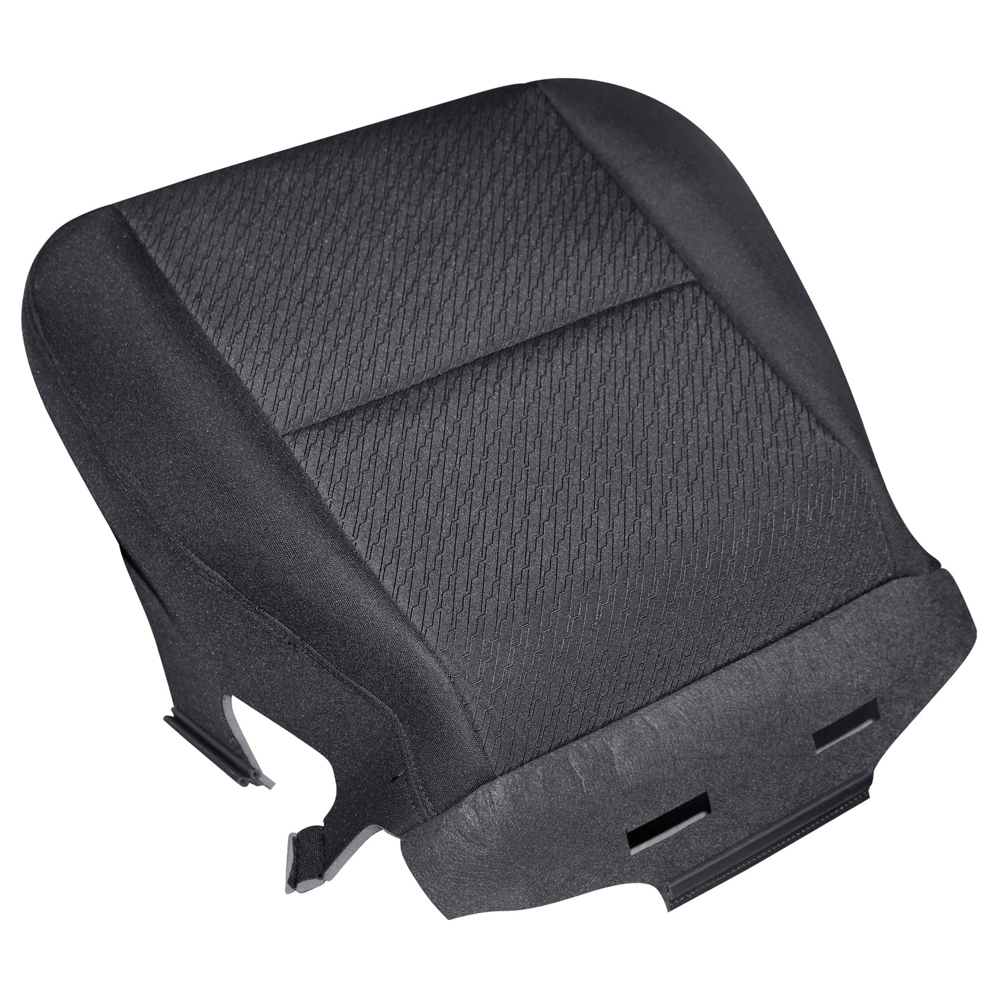 For 2007-2014 Chevy Silverado GMC Sierra Front Driver & Passenger Bottom & Top Cloth Seat Cover Black