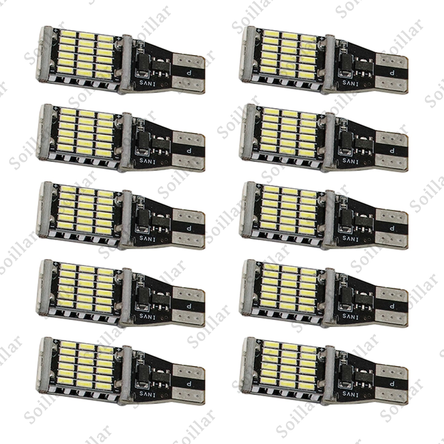 10X T15 921 912 LED Reverse Backup Light Bulbs W16W 916 6000K Super Bright White