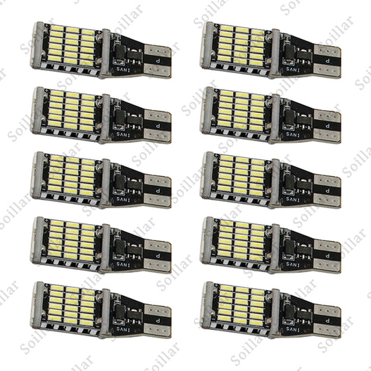 10X T15 921 912 LED Reverse Backup Light Bulbs W16W 916 6000K Super Bright White