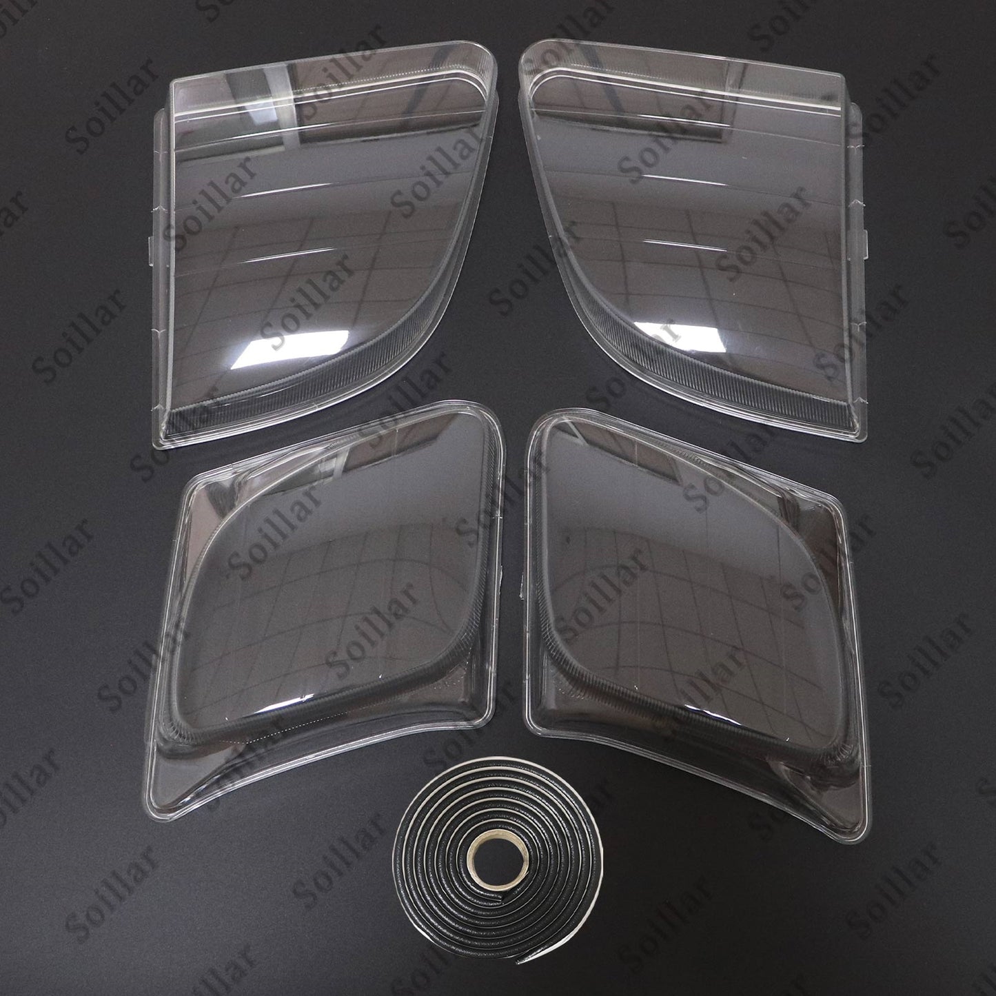 Front Headlight Clear Lens Housing + Seal Glue Set For Lexus LX470 1998-2007