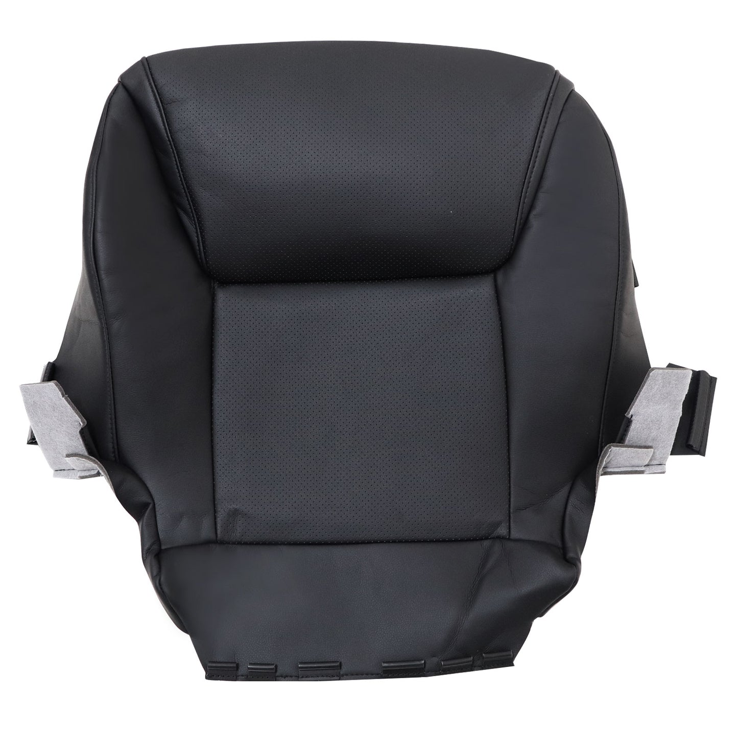 For 2008-2015 Lexus LX570 Driver & Passenger Side Bottom Perforated Leather Seat Cover Black