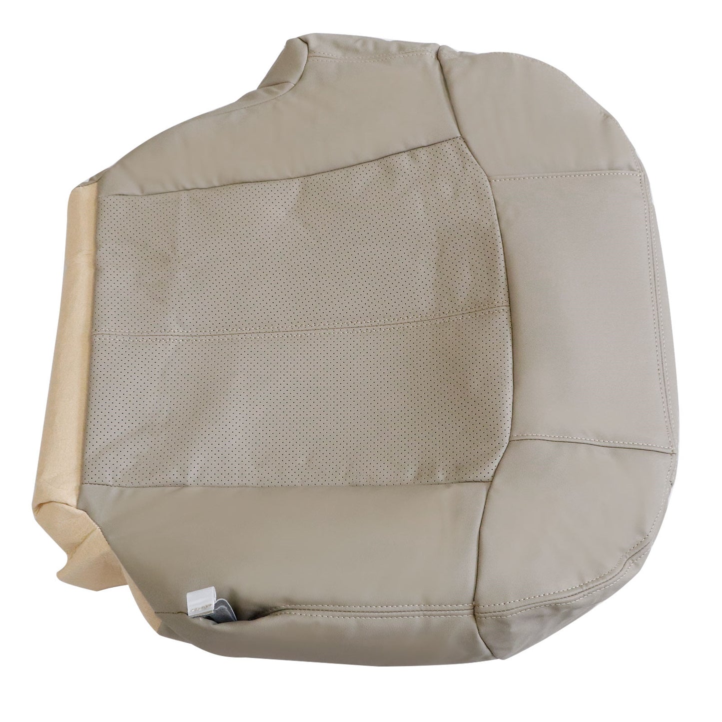 For 2002 Cadillac Escalade Front Driver & Passenger Bottom Perforated Leather Seat Cover Tan