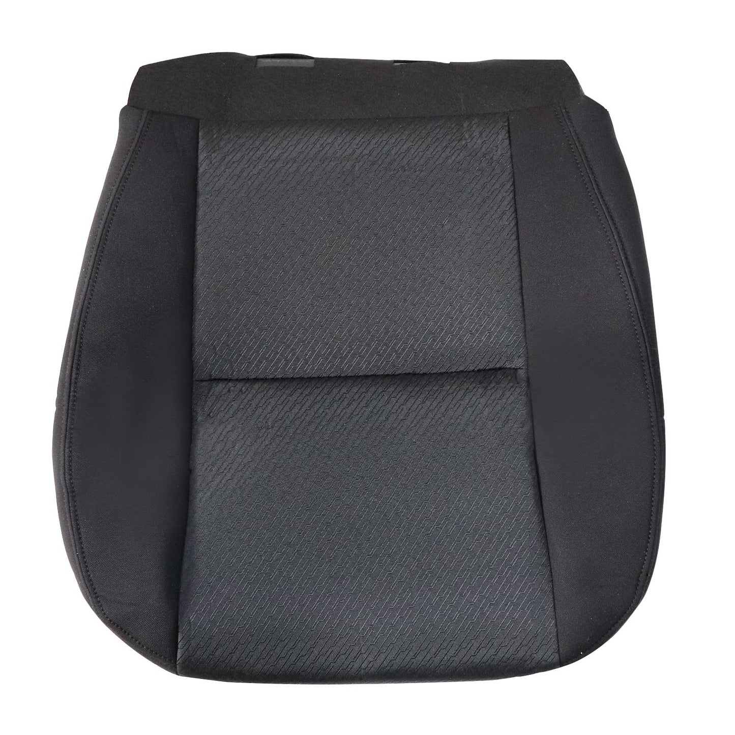 For 2007-2014 Chevy Silverado GMC Sierra Front Driver & Passenger Bottom & Top Cloth Seat Cover Black