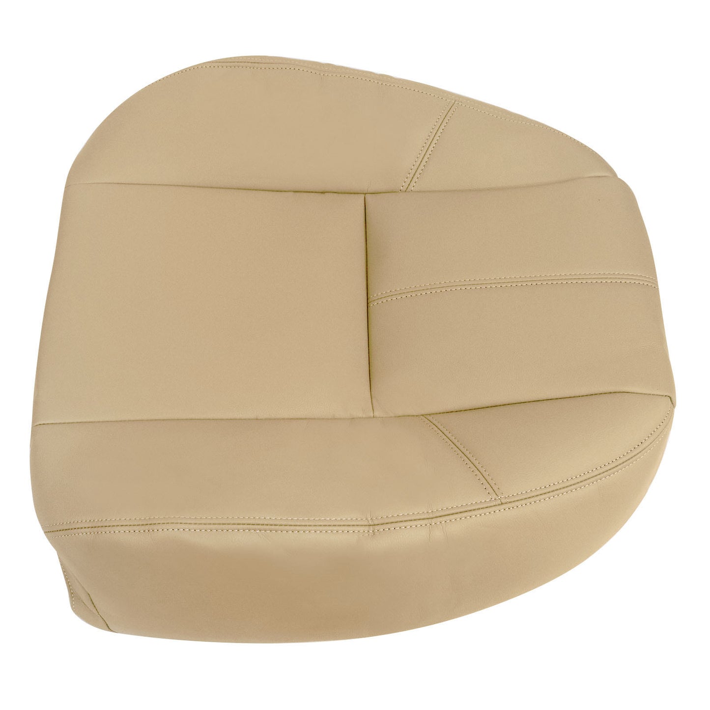 For 2007-2014 Chevy Silverado GMC Sierra Front Driver & Passenger Bottom & Top Leather Seat Cover Tan