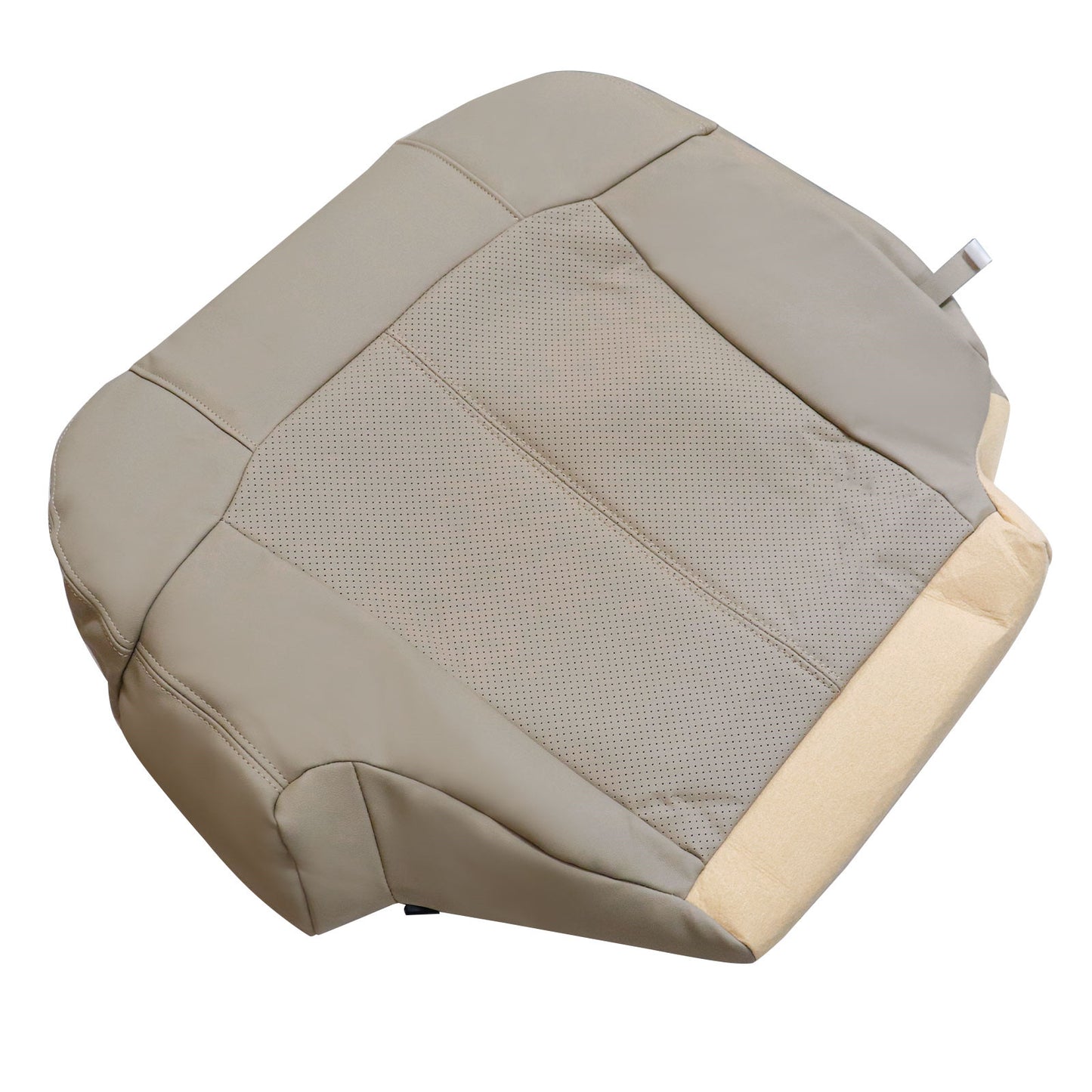 For 2002 Cadillac Escalade Front Driver & Passenger Bottom Perforated Leather Seat Cover Tan