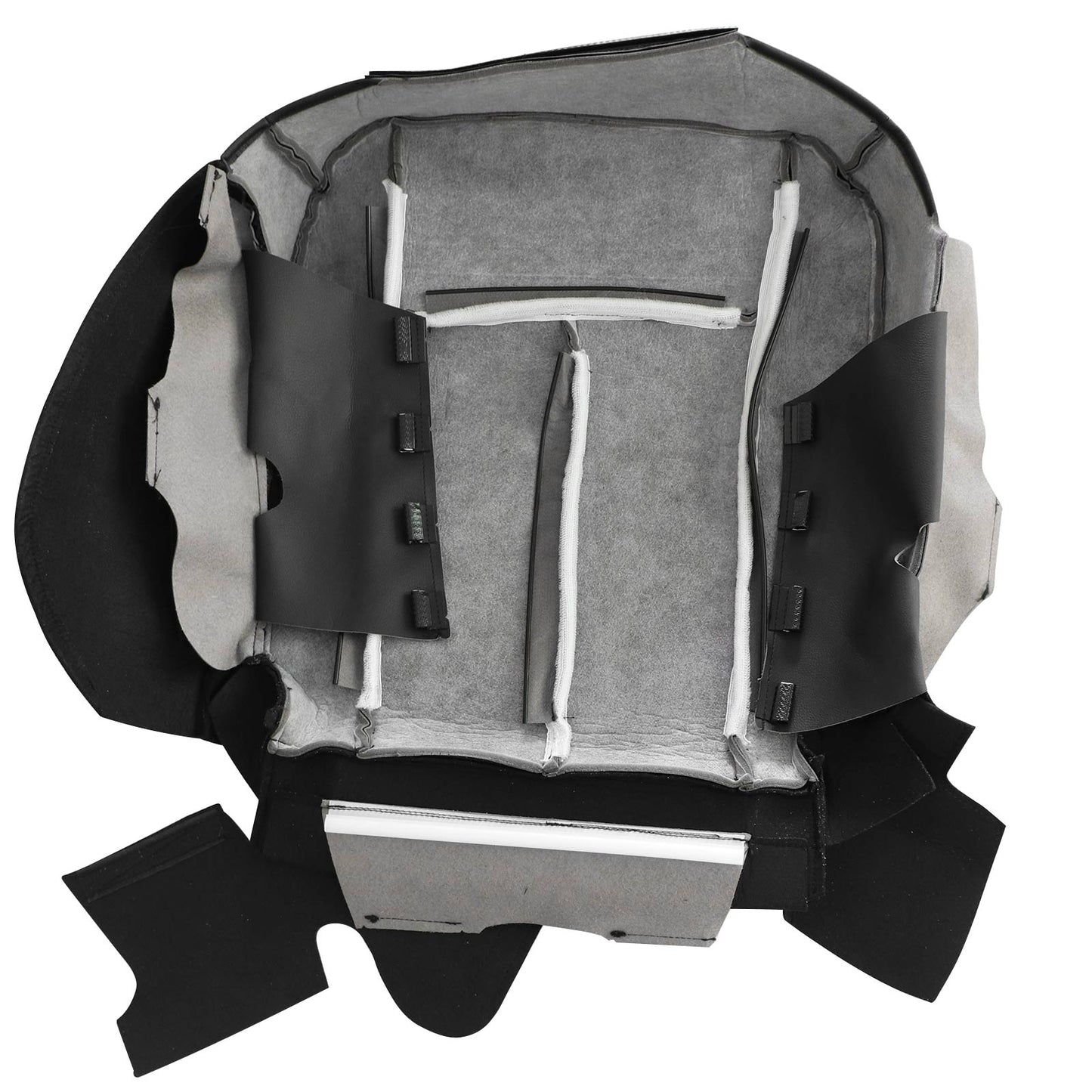 For 2007-2014 Ford Expedition Limited Front Driver & Passenger Bottom & Top Leather Seat Cover Black