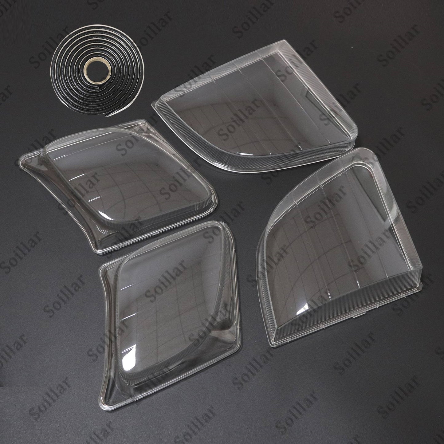 Front Headlight Clear Lens Housing + Seal Glue Set For Lexus LX470 1998-2007