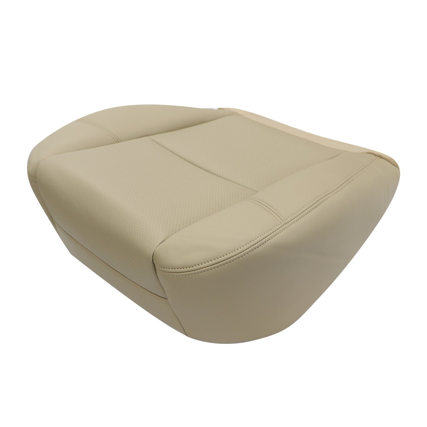 For 2007-2014 Cadillac Escalade Front Driver & Passenger Bottom & Top Perforated Leather Seat Cover Tan