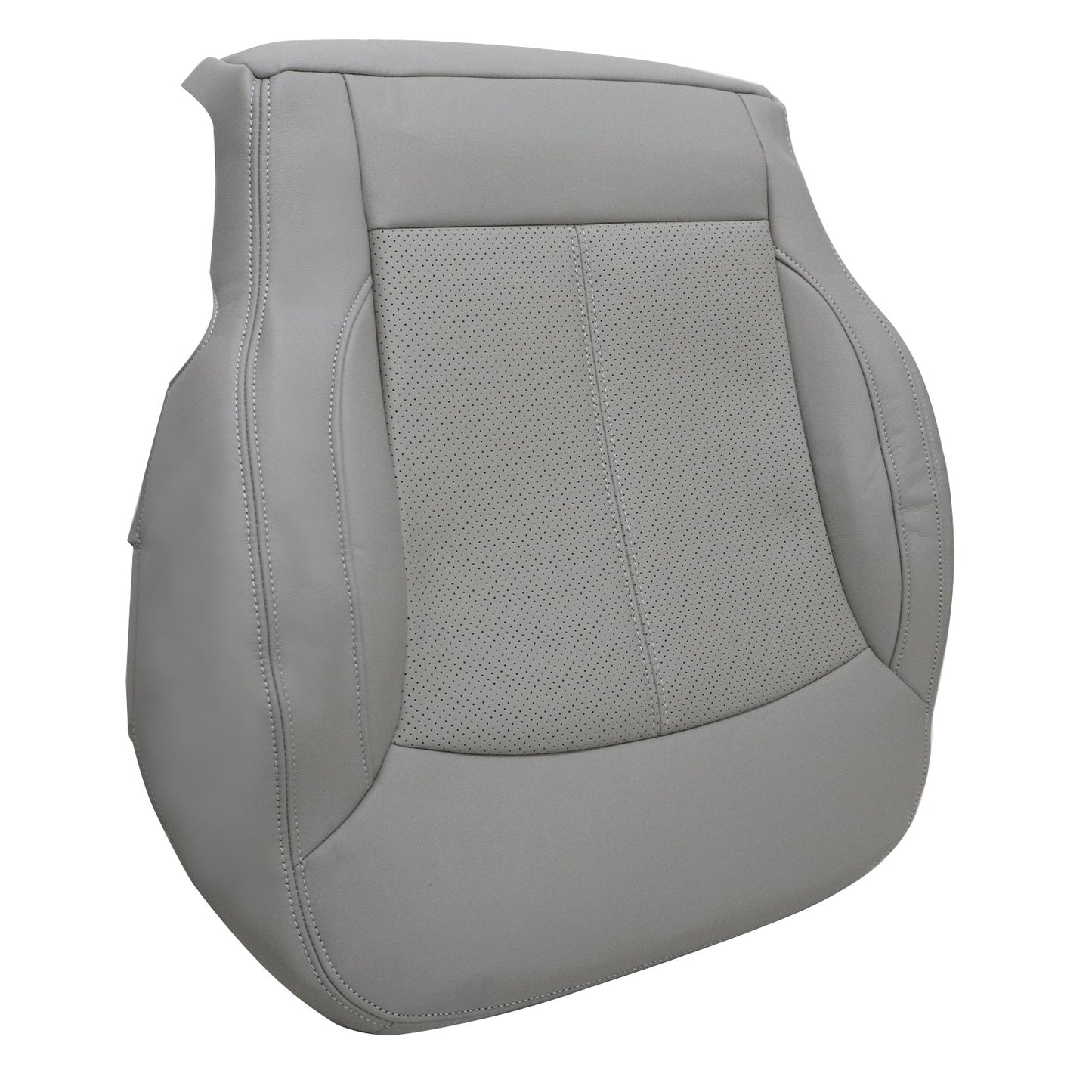 For 2010-2013 Buick LaCrosse Front Driver & Passenger Bottom & Top Leather Seat Cover Titanium Gray